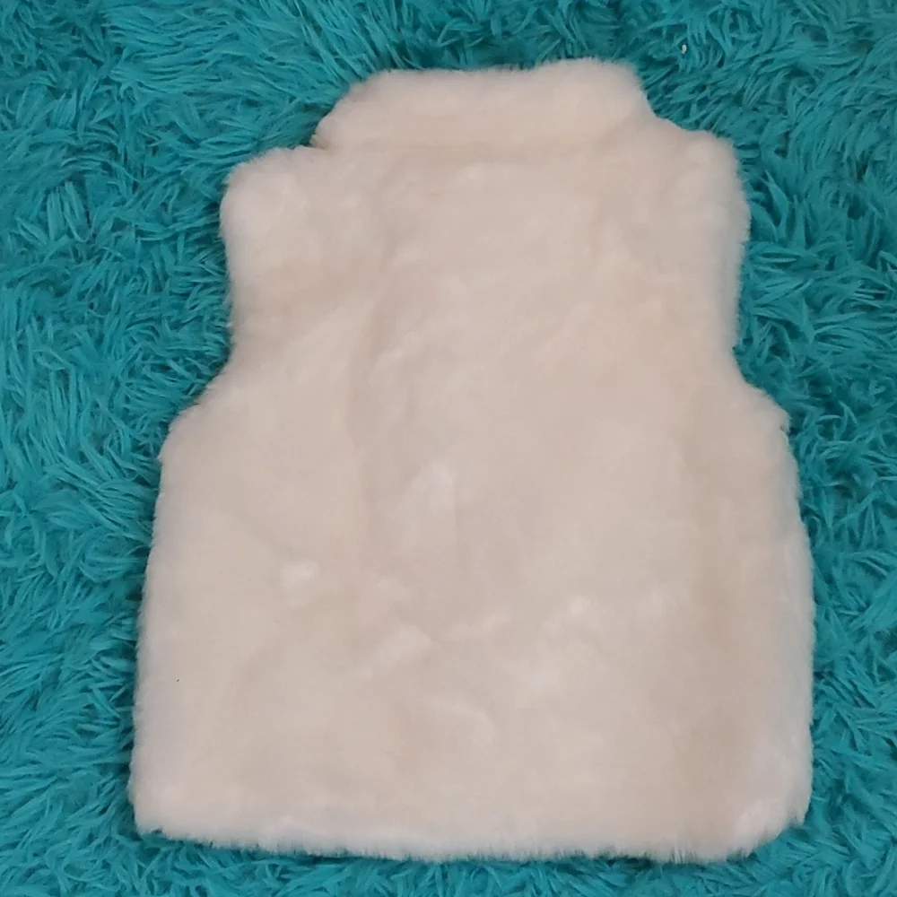 Carters Faux Fur Cream Vest